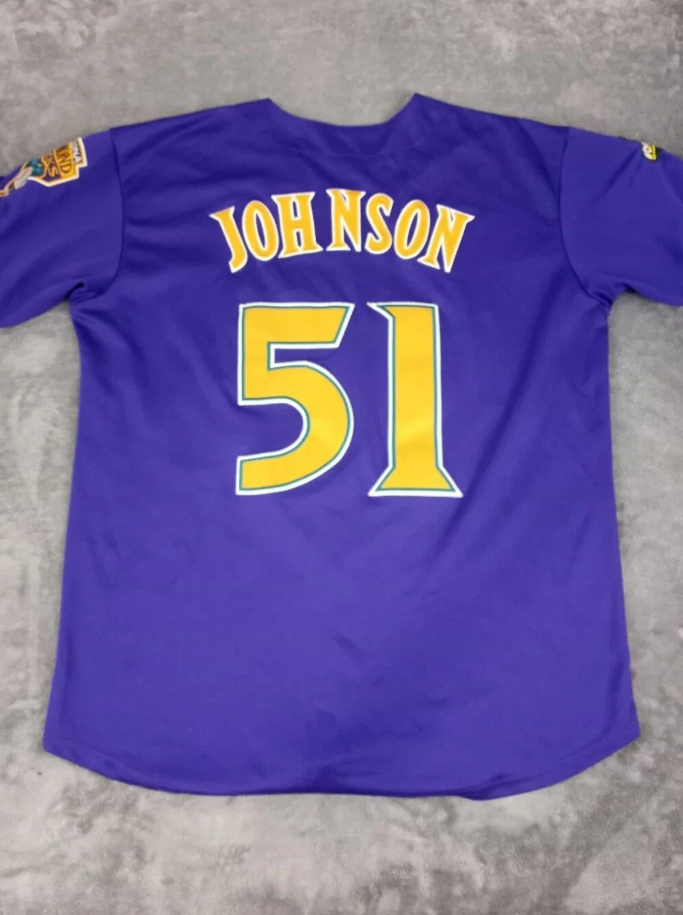 Majestic Arizona Diamondbacks Men's Vintage 2001 Words Series Baseball Jersey - Picture 6 of 12
